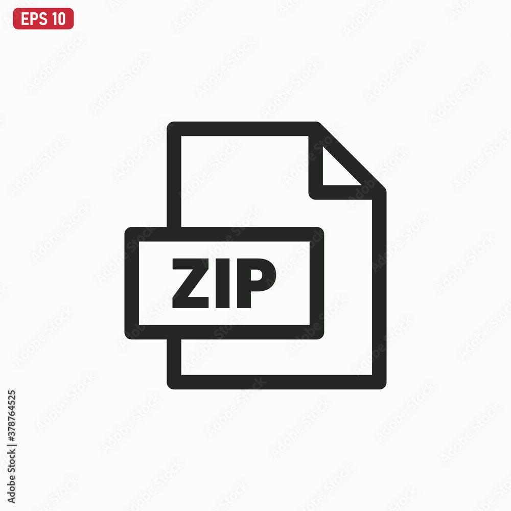 Zip file icon . ZIP sign Zip file icon . ZIP sign