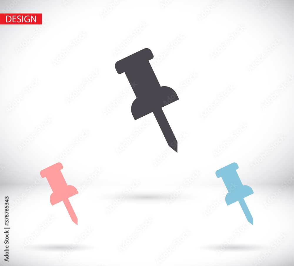 Pushpin line vector. lorem ipsum Flat Design JPG Pushpin line vector. lorem ipsum Flat Design JPG