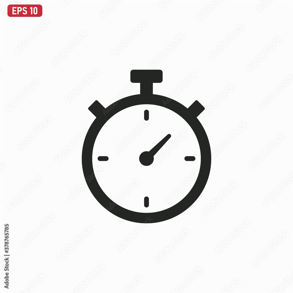 Stopwatch icon vector . Timer sign Stopwatch icon vector . Timer sign