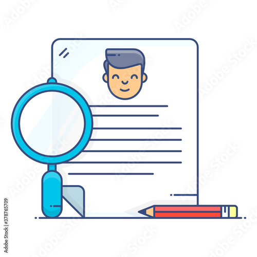 
Conceptual flat icon of curriculum, editable vector 

