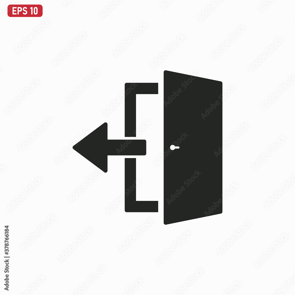 Door arrow icon vector eps 10 Door arrow icon vector eps 10