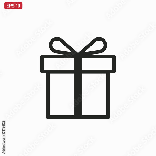 Gift box icon . present sign