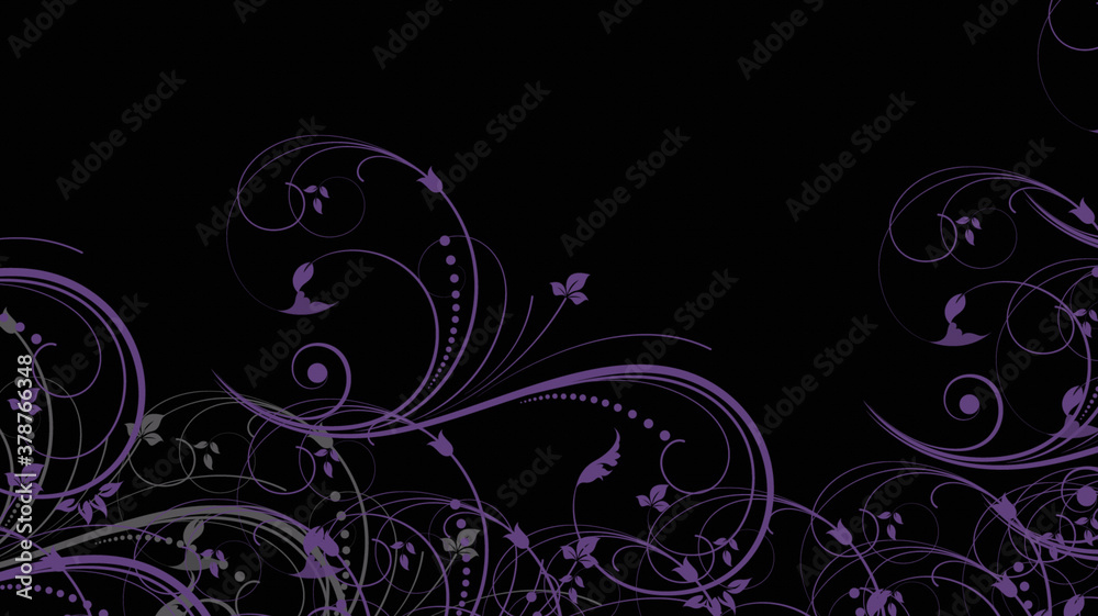 swirl purple color design on black background. swirl purple color design on black background.