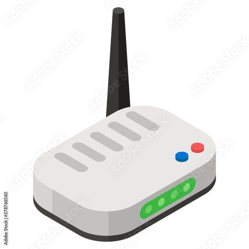 
An access point device with signals, wifi router
