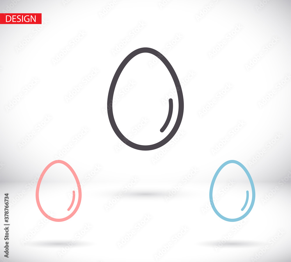 an egg icon vector. lorem ipsum Flat Design JPG