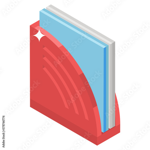 
Trendy style icon of writing pad, notepad vector
