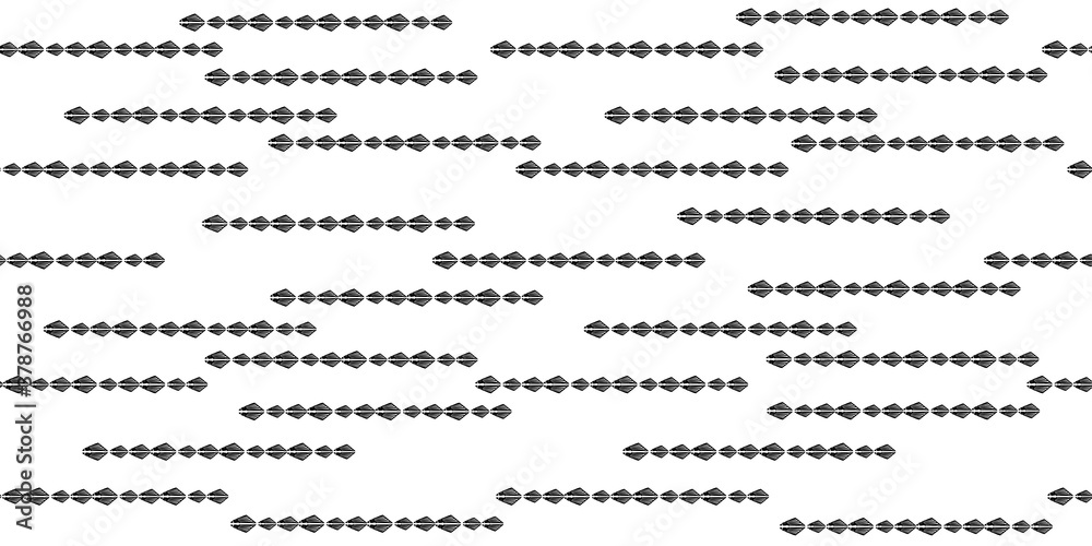 Fototapeta premium Black hand drawn stripes seamless monohrome pattern. Different elements