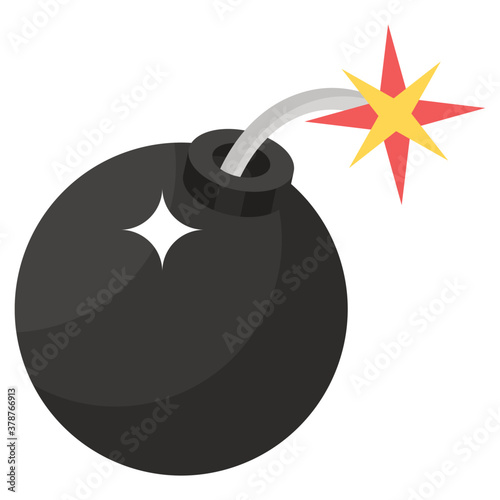 
Isometric design icon of explosive bomb dynamite
