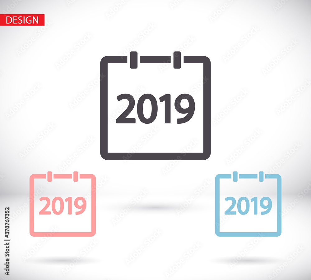calendar 2019 Icon vector. lorem ipsum Flat Design JPG calendar 2019 Icon vector. lorem ipsum Flat Design JPG