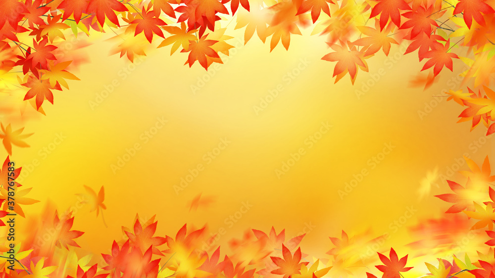 Asian-style background that expresses the autumn leaves Asian-style background that expresses the autumn leaves
