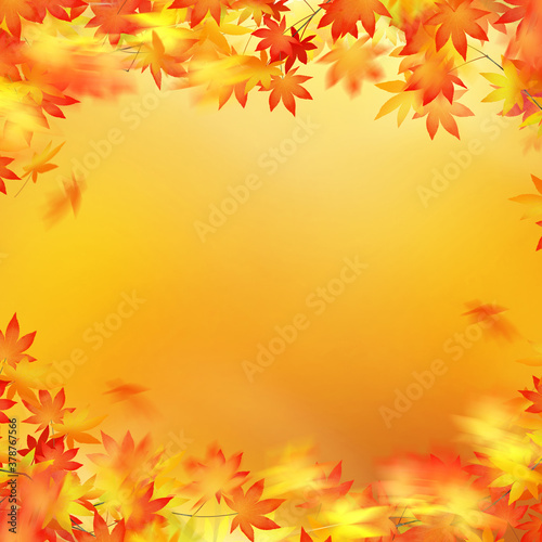 Asian-style background that expresses the autumn leaves
