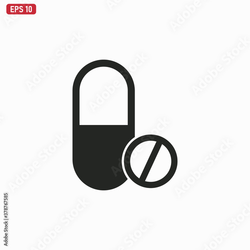 Free Download Pill icon vector . Medical sign - GFXLoad