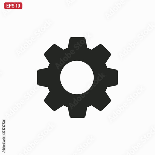 Setting gear icon vector . Gear sign