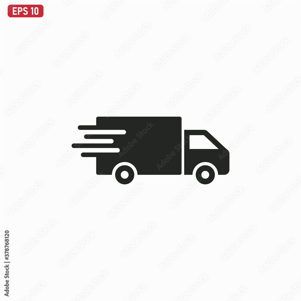 delivery truck icon vector . transportation sign