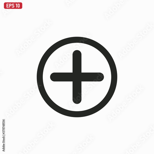 Plus icon vector . Add sign