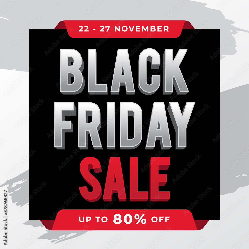 Black friday Banner with Editable Text