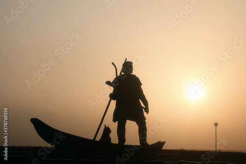 Fototapeta Belarus, Gomel, Monument to the ancient inhabitant of the city of Gomel
