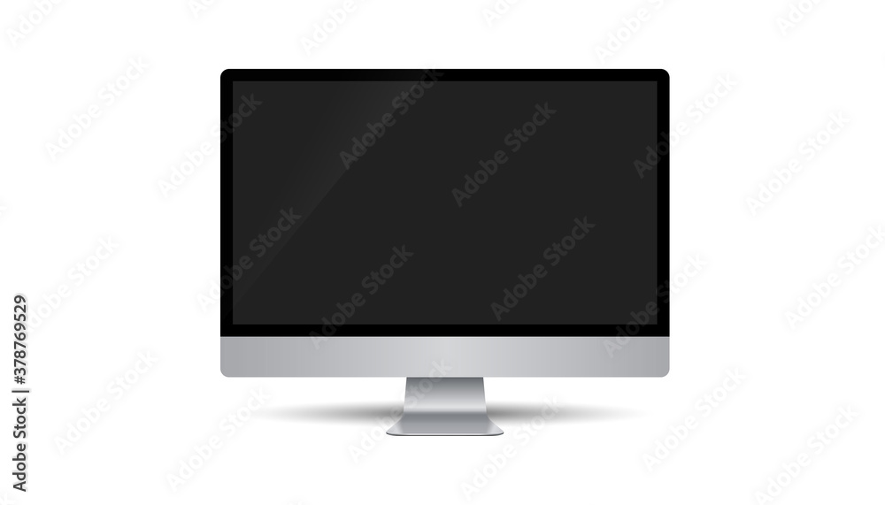 Realistic computer monitor isolated on transparent background. Vector mockup. Vector illustration. Realistic computer monitor isolated on transparent background. Vector mockup. Vector illustration.