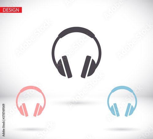 headphone vector icon  headphone vector icon  in trendy flat style isolated on white background. headphone vector icon image  headphone vector icon illustration