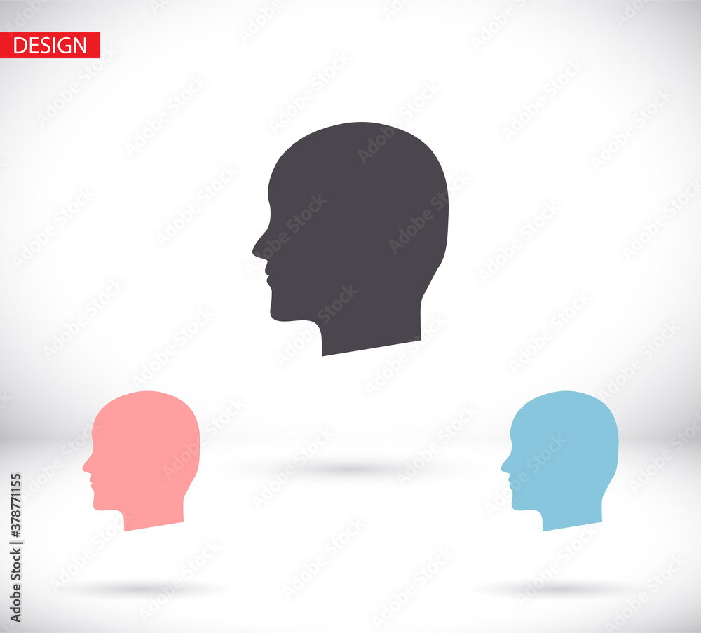 black silhouette vector icon of the profile of the human head.vector icon flat vector vector icon illustration isolated black silhouette vector icon of the profile of the human head.vector icon flat vector vector icon illustration isolated