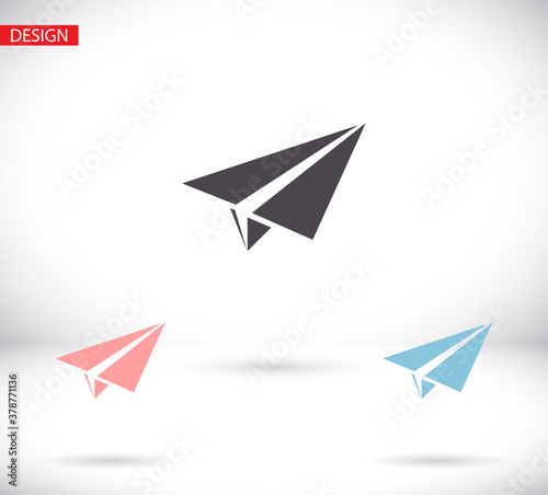 paper plane send message vector icon on a white background. paper airplane flat icon for web, mobile and