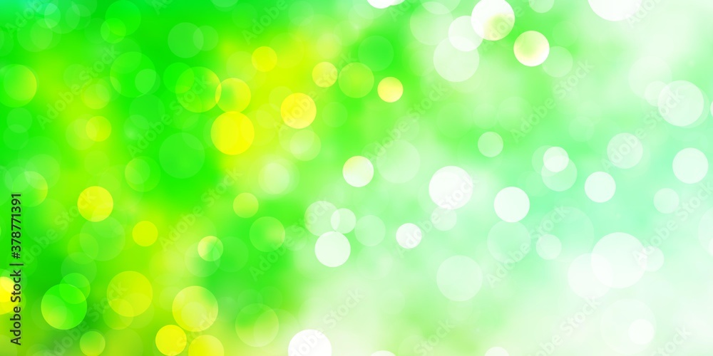 Light Blue, Green vector template with circles. Modern abstract illustration with colorful circle shapes. Design for posters, banners.