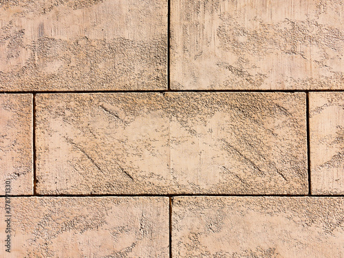 Abstract old stone wall with cracks and scratches. Landscape style. Great background or texture.