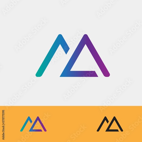 Free Download Letter M mountain vector design illustration - GFXLoad