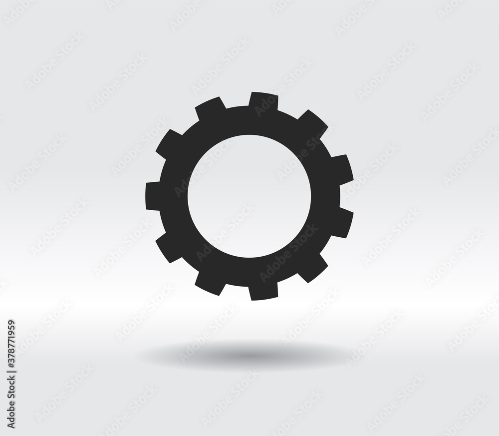 gear icon, vector illustration. Flat design gear icon, vector illustration. Flat design
