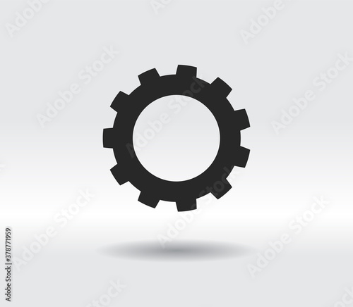 gear icon, vector illustration. Flat design