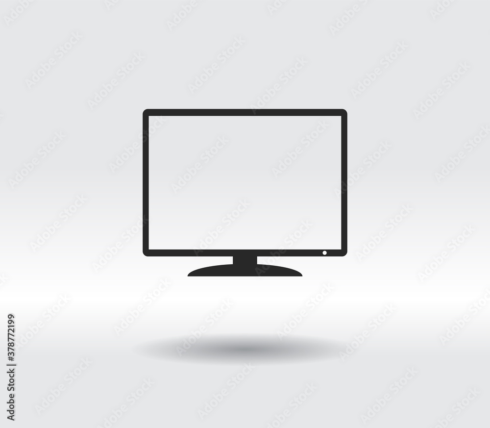 Monitor icon, vector illustration. Flat design style Monitor icon, vector illustration. Flat design style
