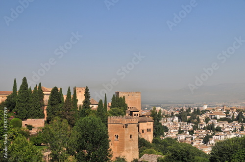 Morning at the Alhambra of Granada in the Covid-19-pandemic