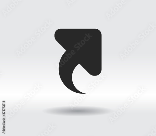 up arrow icon, vector illustration. Flat design style