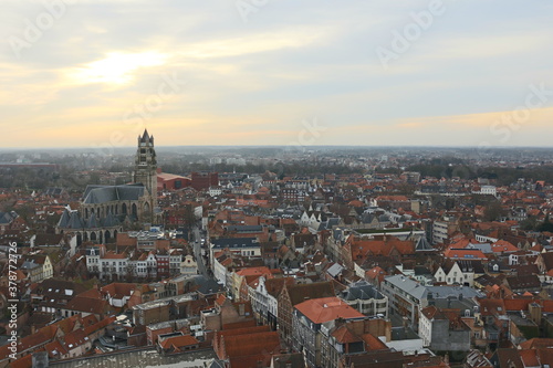 View of the from the tower of Bruges