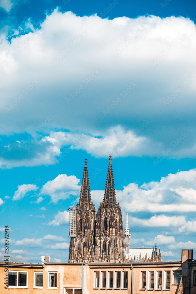 Street view of Cologne city, Germany.