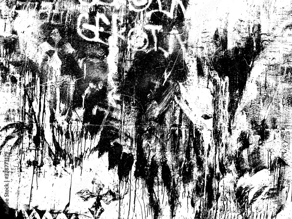 Weathered concrete wall. Rustic stone grit texture. Black stains and noise for distressed effect. Old worn vintage overlay. White paint brushed stroke. Monochrome old concrete wall background Weathered concrete wall. Rustic stone grit texture. Black stains and noise for distressed effect. Old worn vintage overlay. White paint brushed stroke. Monochrome old concrete wall background