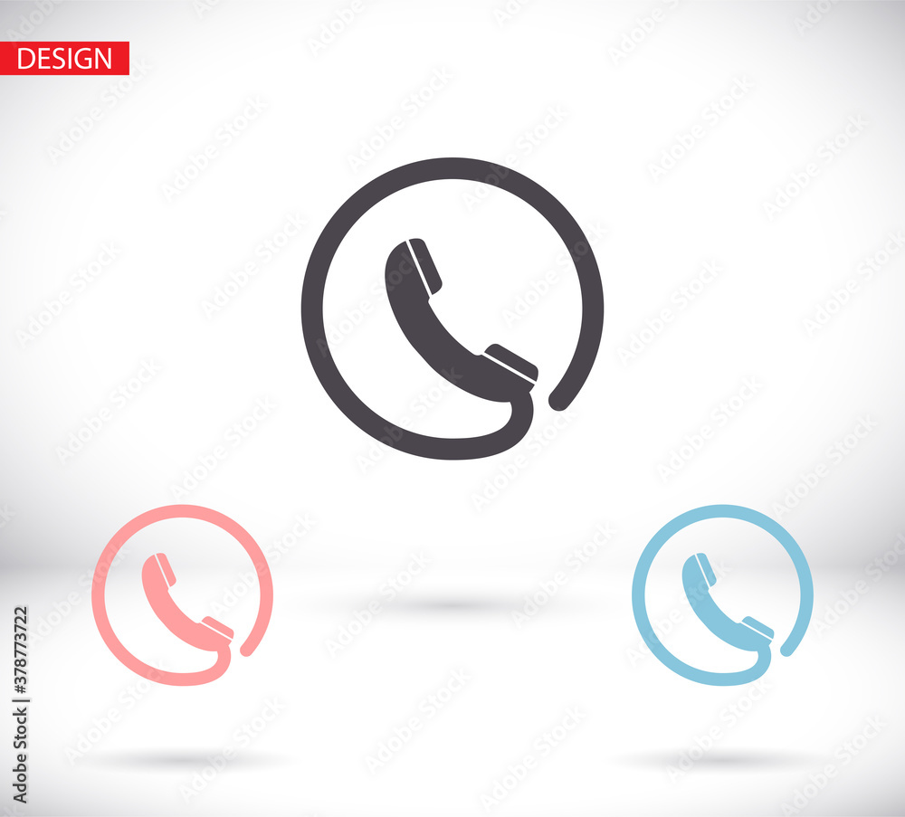 Phone vector icon in trendy flat style isolated on grey background. Handset vector icon with waves. Telephone symbol for your design, logo, UI. vector icon illustration Phone vector icon in trendy flat style isolated on grey background. Handset vector icon with waves. Telephone symbol for your design, logo, UI. vector icon illustration