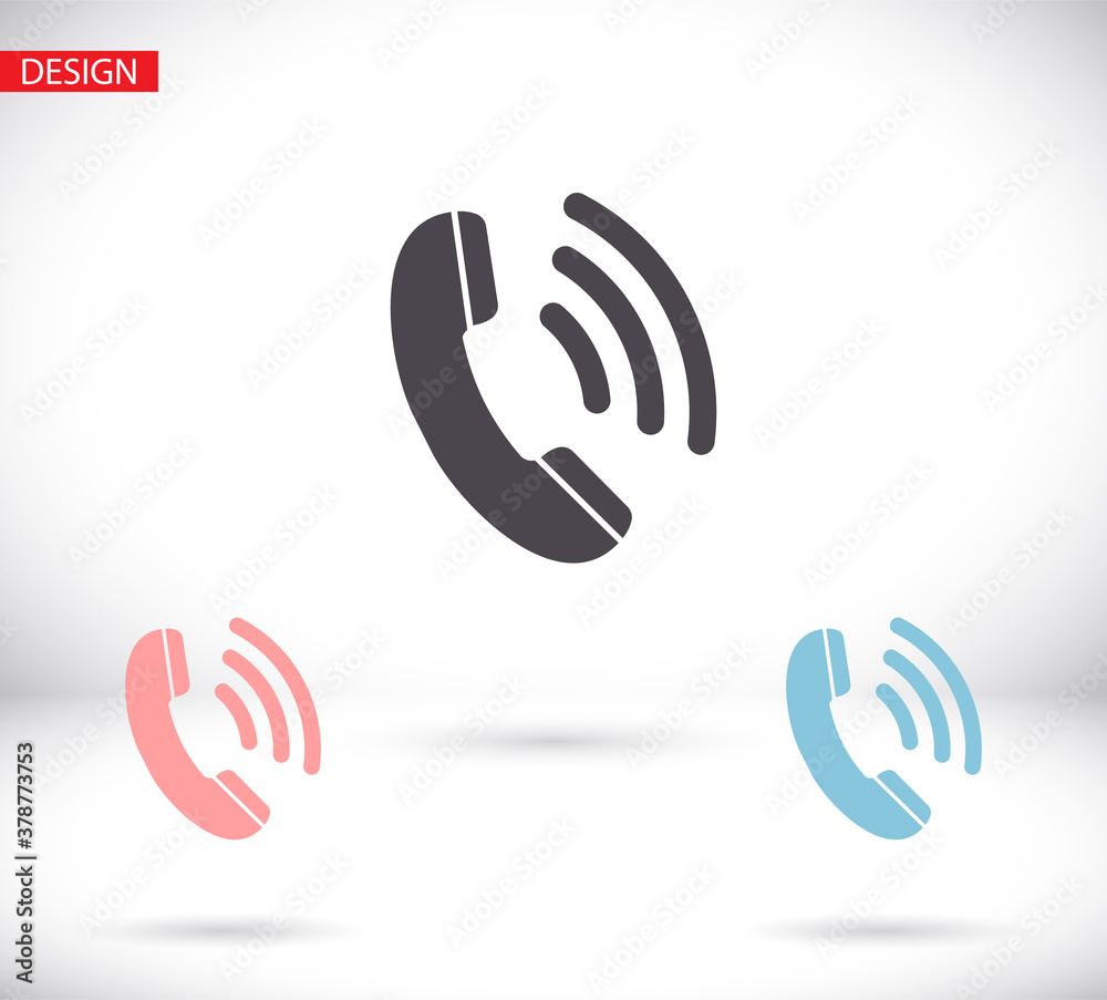 Phone vector icon in trendy flat style isolated on grey background. Handset vector icon with waves. Telephone symbol for your design, logo, UI. vector icon illustration Phone vector icon in trendy flat style isolated on grey background. Handset vector icon with waves. Telephone symbol for your design, logo, UI. vector icon illustration