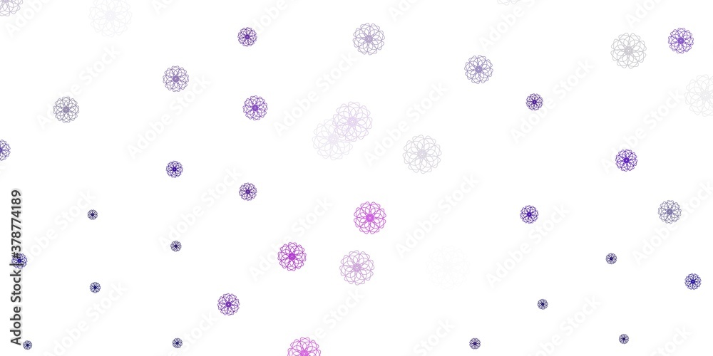 Light purple vector natural backdrop with flowers.