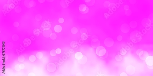 Light Pink vector background with bubbles. Abstract decorative design in gradient style with bubbles. Design for posters, banners.