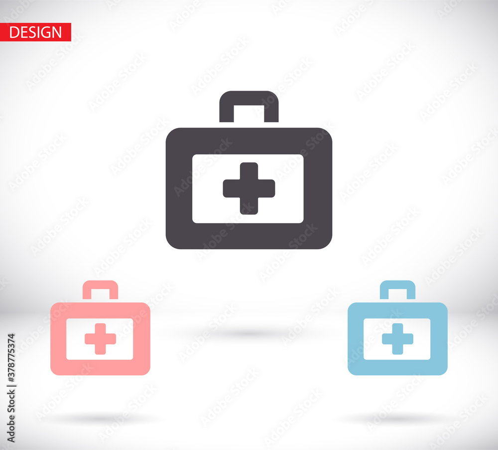 First aid icon in trendy flat style. Logo, application, user interface. Vector illustration First aid icon in trendy flat style. Logo, application, user interface. Vector illustration