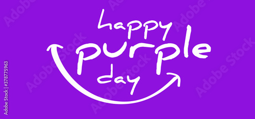 Purple day ribbon or month awareness november or april. World epilepsy day. Alzheimer disease, down, pancreatic cancer, fibromyalgia syndrome against. Vector solidarity ribbons symbol icons. Lupus day