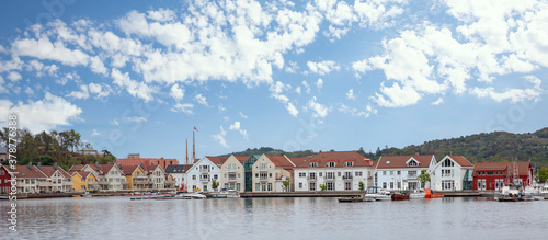 By the waterfront in Farsund town in Southern Norway