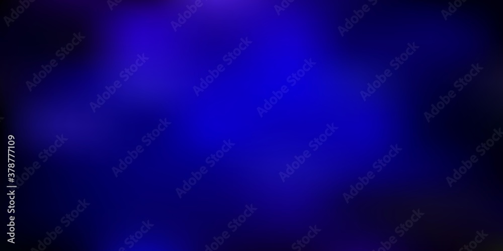 Dark blue, red vector gradient blur backdrop.