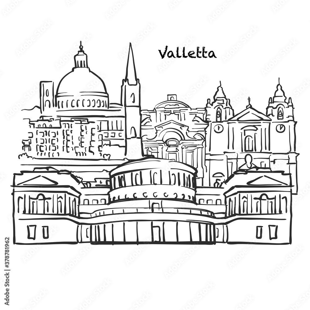 Famous buildings of Valletta