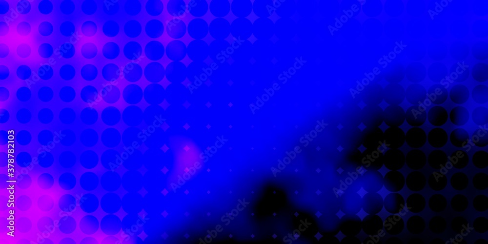 Dark Pink, Blue vector template with circles. Abstract decorative design in gradient style with bubbles. Pattern for business ads.