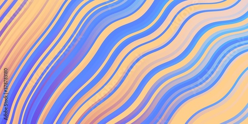 Light Blue  Yellow vector pattern with lines. Abstract gradient illustration with wry lines. Smart design for your promotions.