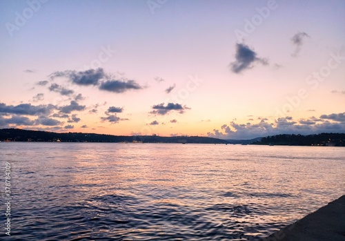 sunset on the sea