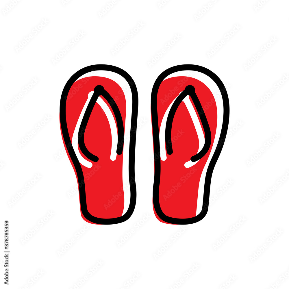 Slippers flat icon. Design template vector Slippers flat icon. Design template vector