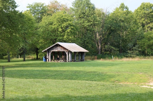 Wallpaper Mural The old wood picnic shelter in the park. Torontodigital.ca
